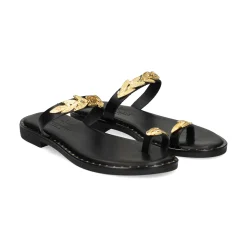 MYCONIAN Sandalias planas de Mujer 221381 NEGRO