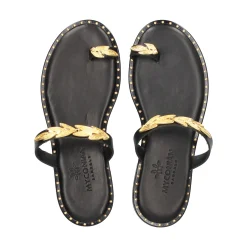 MYCONIAN Sandalias planas de Mujer 221381 NEGRO