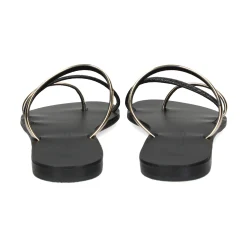 NICOLAS LAINAS Sandalias planas de Mujer 927-T BLACK GOLD
