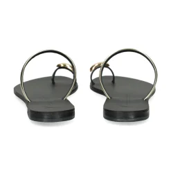 NICOLAS LAINAS Sandalias planas de Mujer 313L-T BLACK GOLD