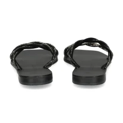 NICOLAS LAINAS Sandalias planas de Mujer Q43-TC NEGRO