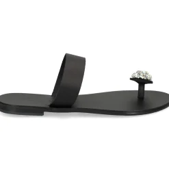 NICOLAS LAINAS Sandalias planas de Mujer 243-B NEGRO