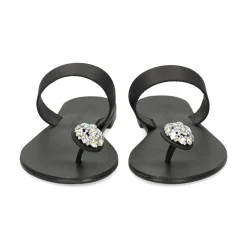 NICOLAS LAINAS Sandalias planas de Mujer 243-B NEGRO