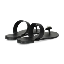 NICOLAS LAINAS Sandalias planas de Mujer 243-B NEGRO