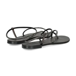 NICOLAS LAINAS Sandalias planas de Mujer 67-TC NEGRO