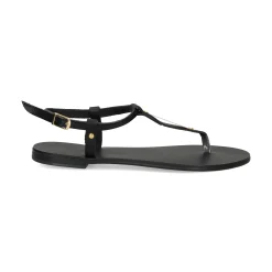NICOLAS LAINAS Sandalias planas de Mujer 252 NEGRO