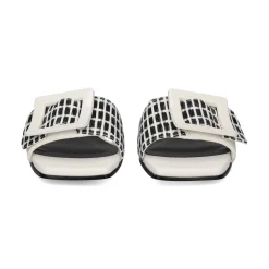 NOA HARMON Sandalias planas de Mujer 008967-0060 NEGRO-BLANCO