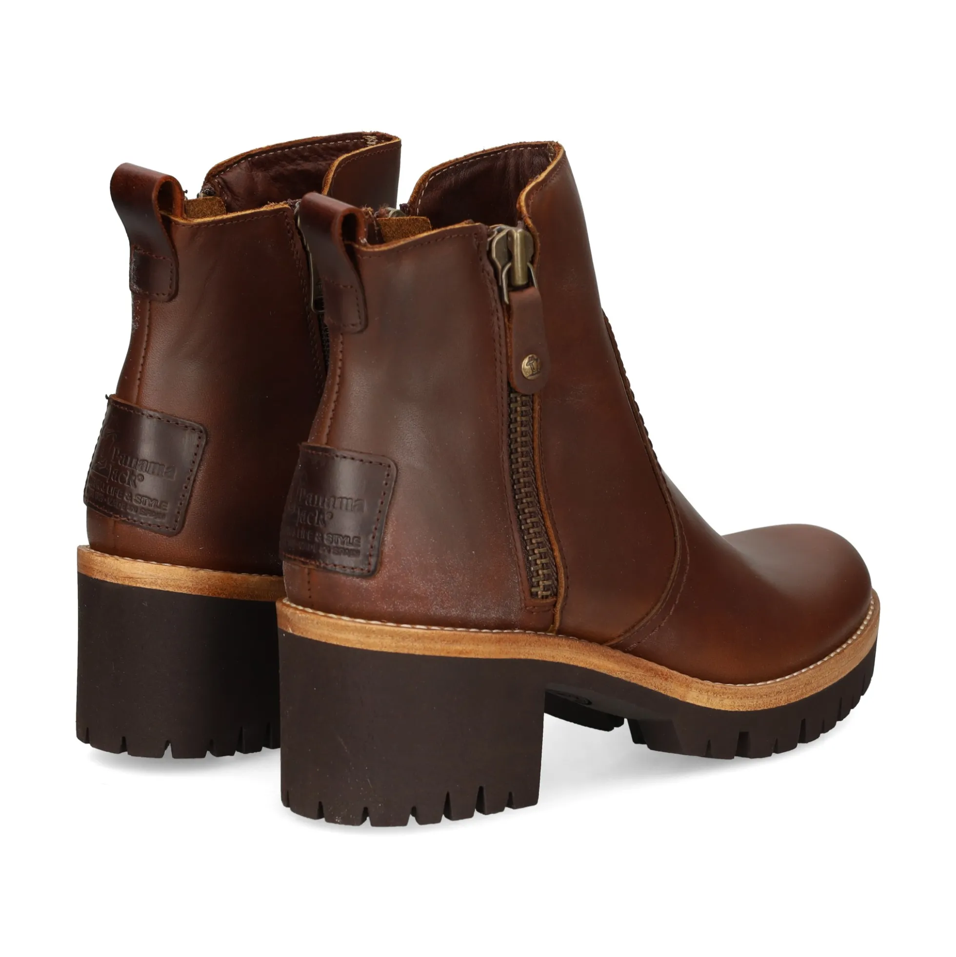 PANAMA JACK Botines con tacón de Mujer Pauline B10 CUERO