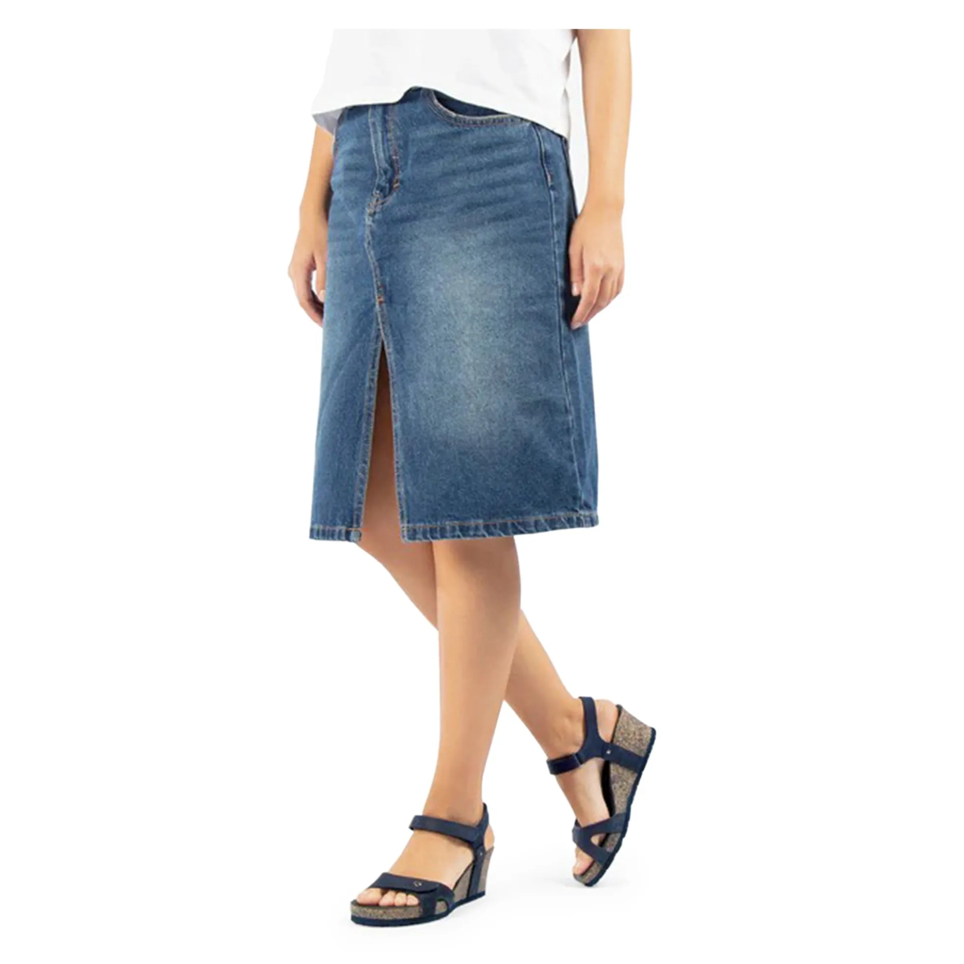 PANAMA JACK Sandalias cuña de Mujer Julia Basics B10 Marino