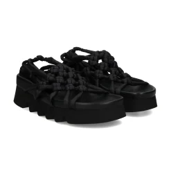 PATRIZIA BONFANTI Sandalias planas de Mujer ALISON COTTON NERO