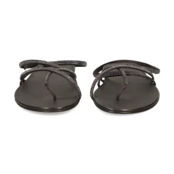PEDRO GARCIA Sandalias planas de Mujer PELLIN OFF BLACK