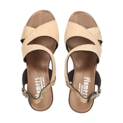 PLUMERS Sandalias con tacón de Mujer 3823 CAMEL