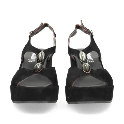 PLUMERS Sandalias cuña de Mujer 3950 NEGRO