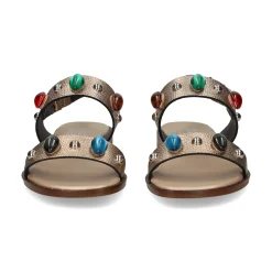 PLUMERS Sandalias planas de Mujer 3890 PLATINO