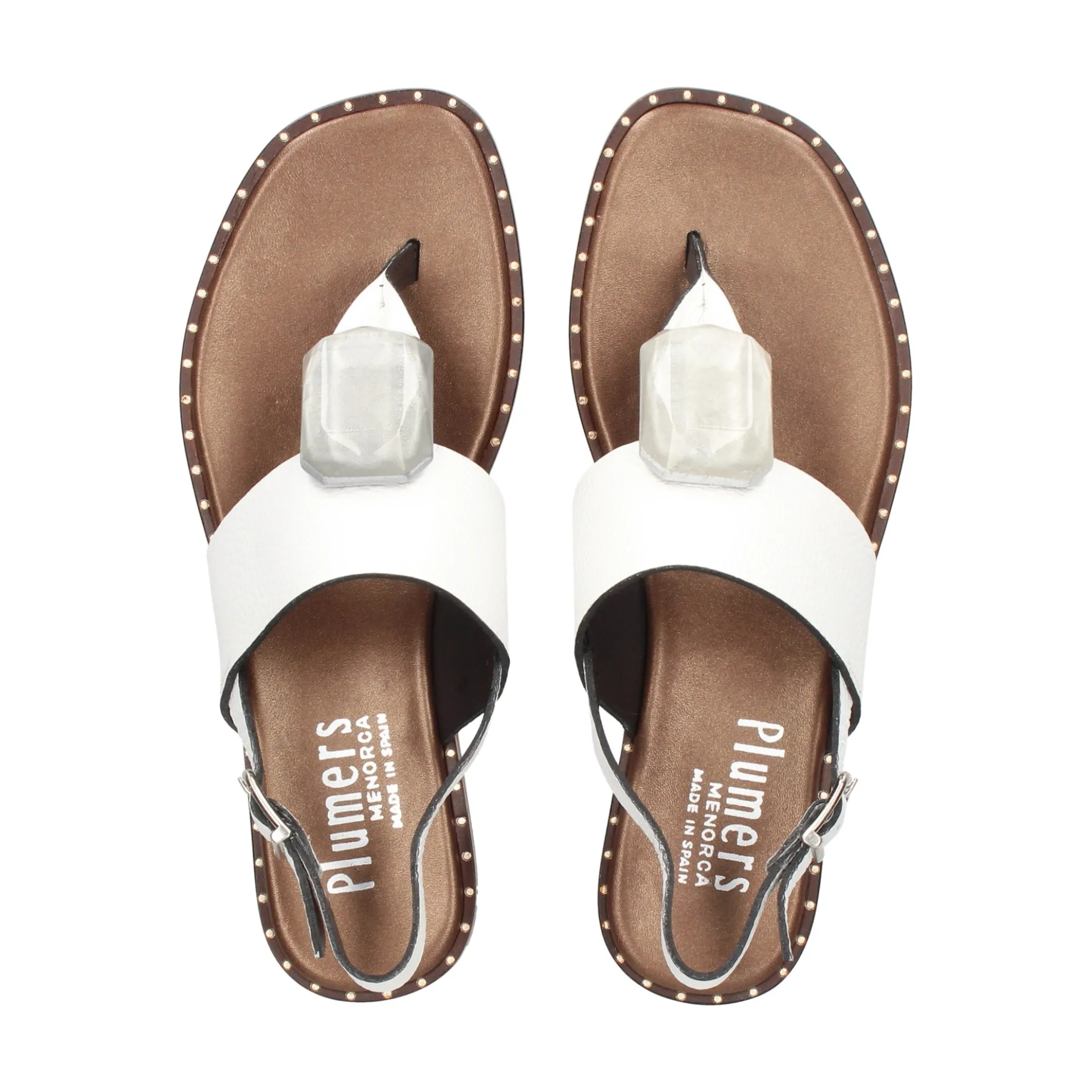 PLUMERS Sandalias planas de Mujer 3754 BLANCO