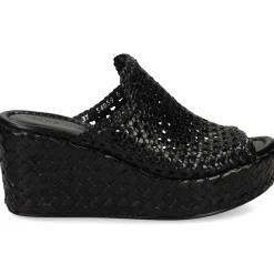 PONS QUINTANA Sandalias cuña de Mujer 9864.T00 09 NEGRO