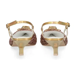 RAS Zapatos de tacón medio de Mujer 8478 PLATINO