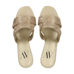 Sandalias con tacón de Mujer AV6723 / 1 PLATINO