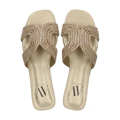 Sandalias planas de Mujer AV6737 / 1 PLATINO