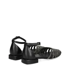 S.PIERO Sandalias planas de Mujer E35-018 NEGRO