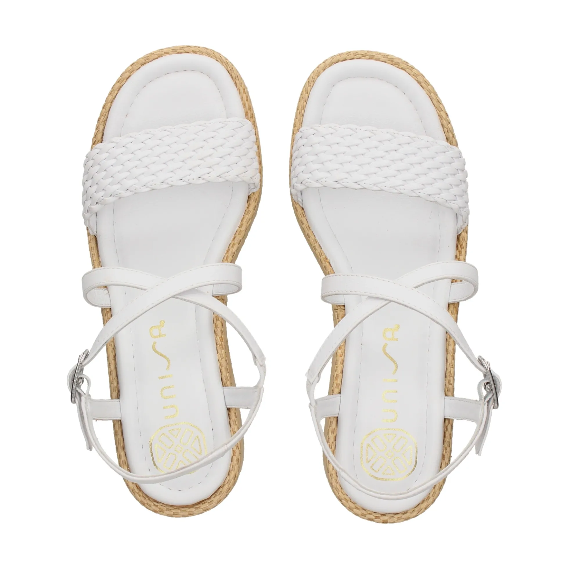 UNISA Sandalias con plataforma de Mujer KALION_GRA BLANCO