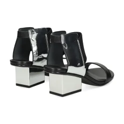 UNITED NUDE Sandalias con tacón de Mujer RAILA MID SILVER