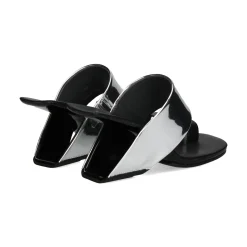 UNITED NUDE Sandalias cuña de Mujer LOOP TOE HI MIRROR SILVER