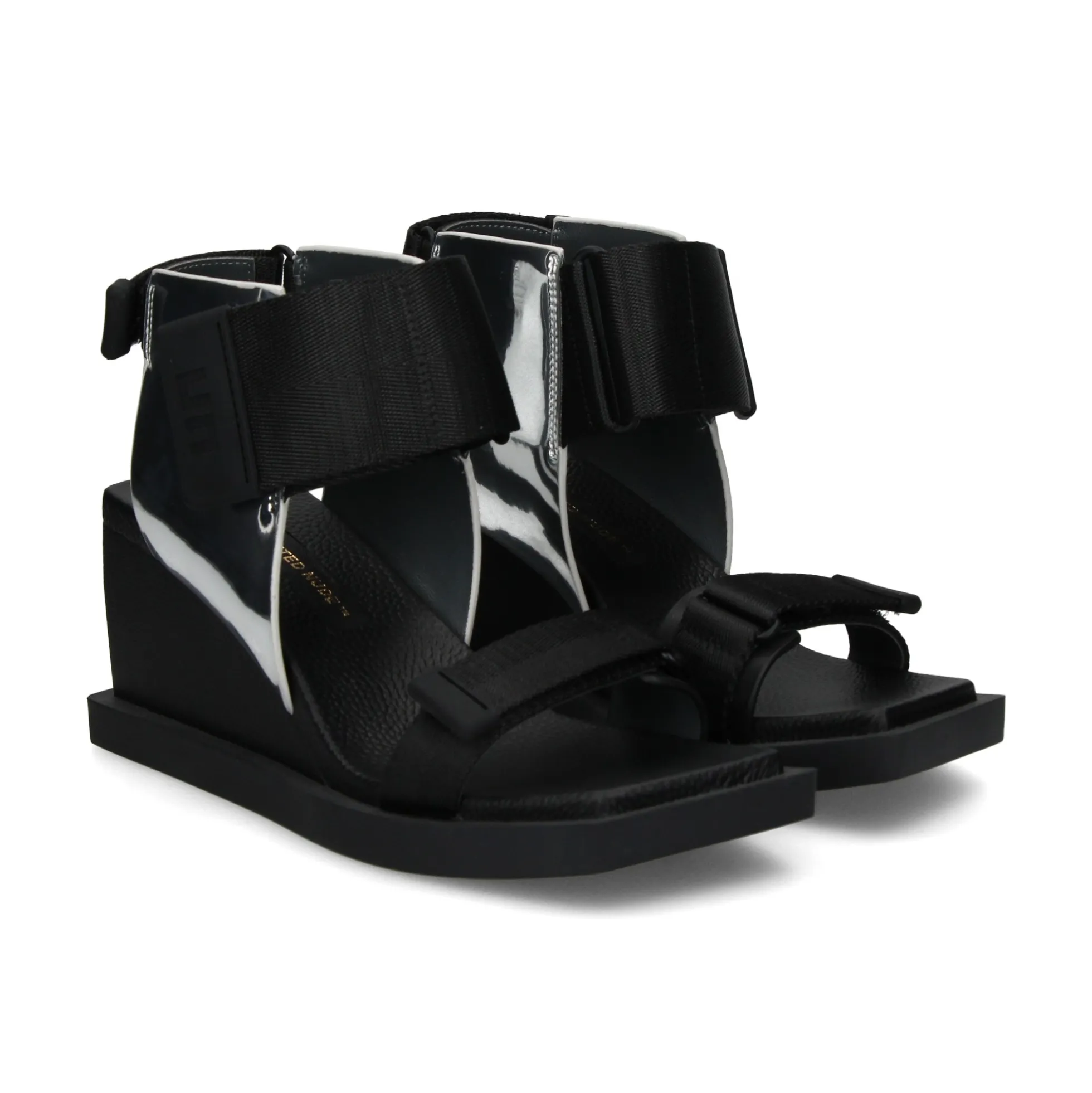 UNITED NUDE Sandalias cuña de Mujer KO MID MIRROR SILVER